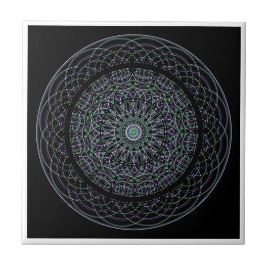 Sacred Geometry Mandala Tegeltje (Voorkant)