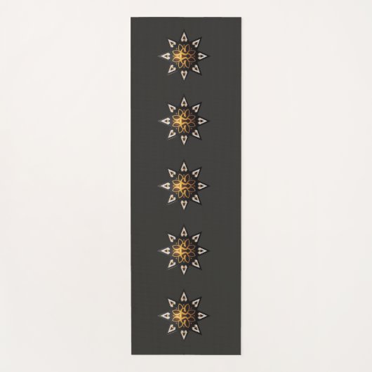 🌟Sacred Geometry Mandala – Timeless Golden Star Yogamat (Voorkant)