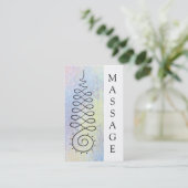 *~* Sacred Geometry Massage Nirvana Pastel Visitekaartje (Staand voorkant)