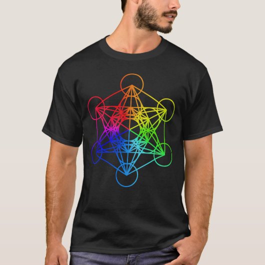 Sacred Geometry Metatron Cube T-Shirt (Voorkant)
