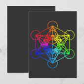 Sacred Geometry Metatrons Cube Zen Yoga Kaart (Voorkant / Achterkant)