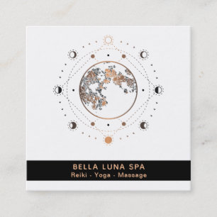 *~* Sacred Geometry Moon Phases Universe Shaman Vierkante Visitekaartje