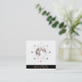 *~* Sacred Geometry Moon Phases Universe Shaman Vierkante Visitekaartje (Staand voorkant)