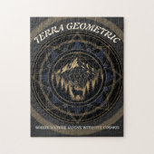 Sacred Geometry Nature Fusion • Mountains & Forest Legpuzzel (Verticaal)