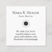 * Sacred Geometry Nebula Universe Pink Paars Vierkante Visitekaartje (Achterkant)