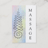*~* Sacred Geometry Pastel Massage Nirvana Visitekaartje (Voorkant)