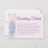 *~* Sacred Geometry Pastel Weddenschap Details RSVP Kaartje (Voorkant)