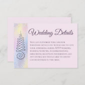 *~* Sacred Geometry Pastel Weddenschap Details RSVP Kaartje (Voorkant / Achterkant)