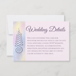 *~* Sacred Geometry Pastel Weddenschap Details RSVP Kaartje