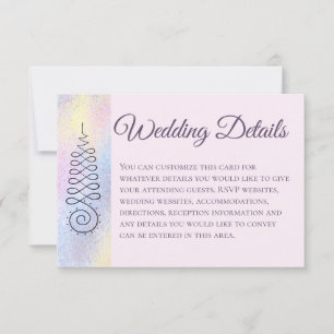 *~* Sacred Geometry Pastel Weddenschap Details RSVP Kaartje