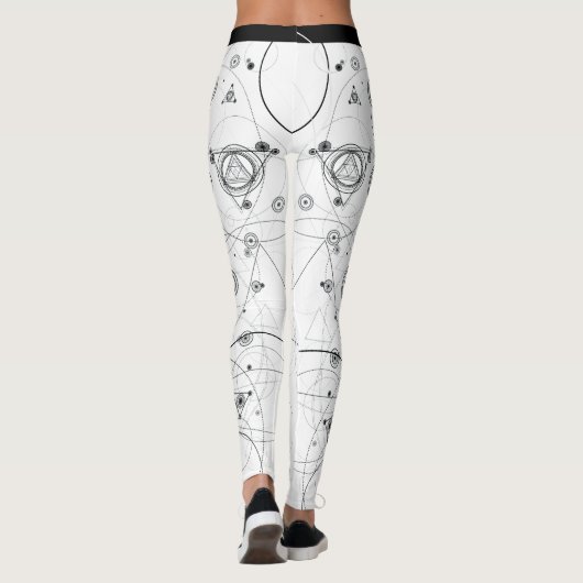 Sacred geometry patroon leggings (Achterkant)