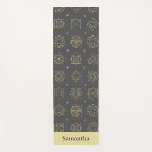 Sacred Geometry Pattern Minimal Luxe Yogamat (Voorkant)