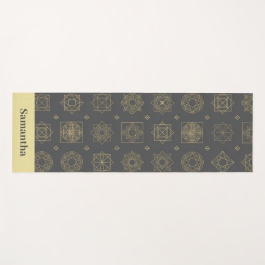 Sacred Geometry Pattern Minimal Luxe Yogamat (Voorkant (horizontaal))