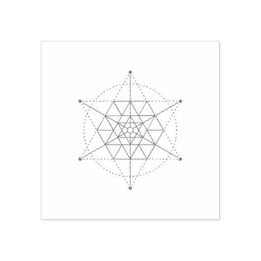 Sacred Geometry Pattern Rubberstempel (Afrduk)