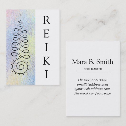 *~* Sacred Geometry Reiki Master Practitioner Visitekaartje (Voorkant / Achterkant)