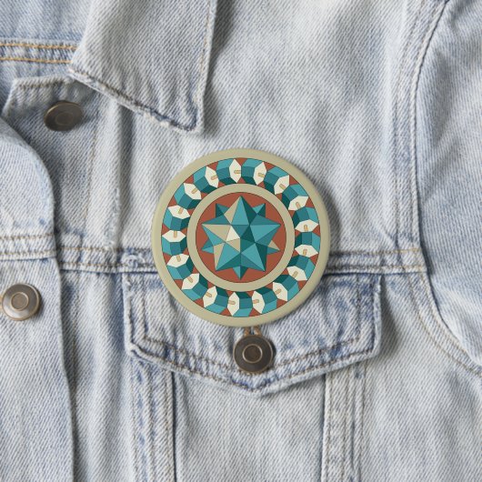 Sacred Geometry Ronde Button 7,6 Cm (In situ)