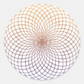 Sacred Geometry Ronde Sticker (Voorkant)