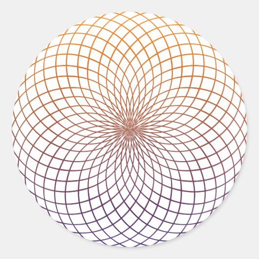 Sacred Geometry Ronde Sticker (Voorkant)