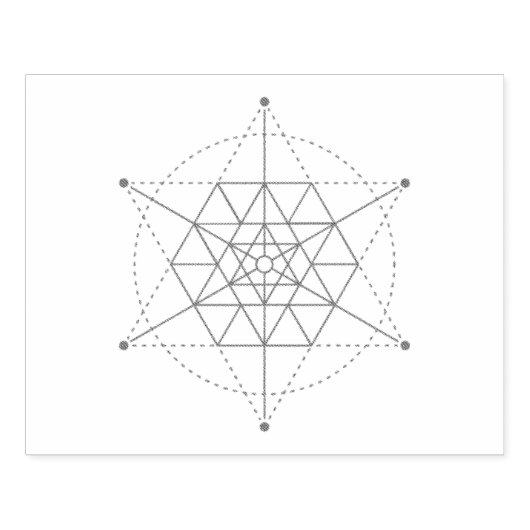 Sacred Geometry Rubberstempel (Afrduk)