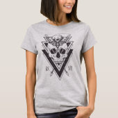 Sacred Geometry Scull and Moth T-Shirt (Voorkant)