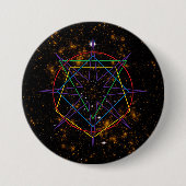 Sacred Geometry Sigil Ronde Button 7,6 Cm (Voorkant)