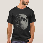 Sacred Geometry Sri Yantra Moon Psychedelic T-shirt (Voorkant)