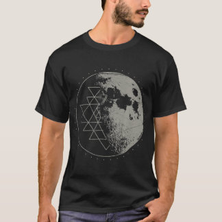 Sacred Geometry Sri Yantra Moon Psychedelic T-shirt