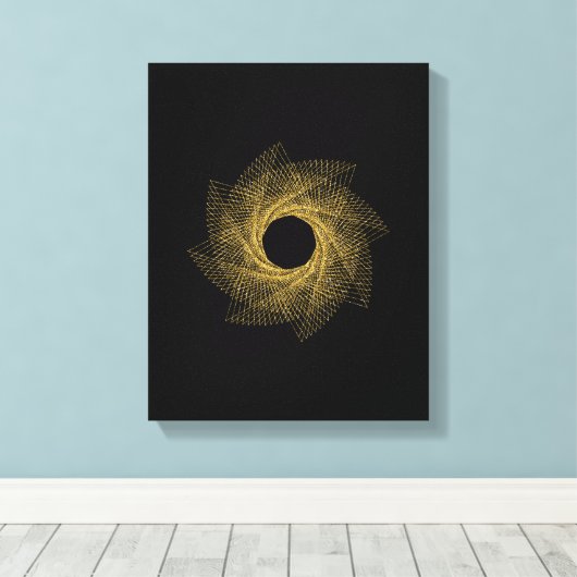 Sacred Geometry-symbool Canvas Afdruk (Insitu (Houten vloer))
