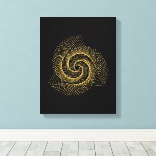 Sacred Geometry-symbool Canvas Afdruk (Insitu (Houten vloer))