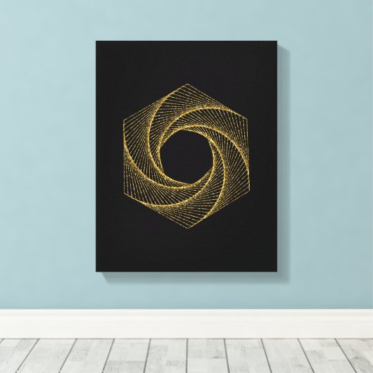 Sacred Geometry-symbool Canvas Afdruk (Insitu (Houten vloer))