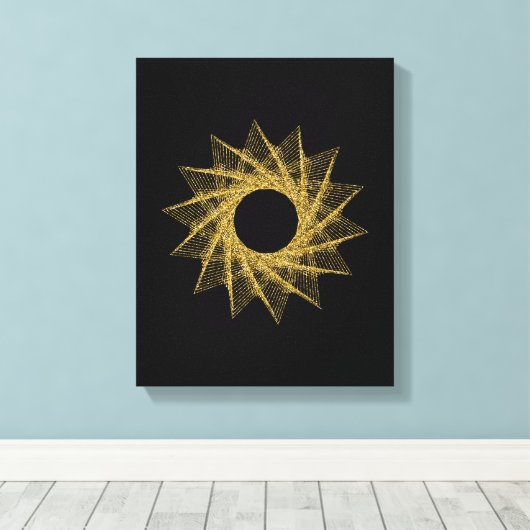 Sacred Geometry-symbool Canvas Afdruk (Insitu (Houten vloer))