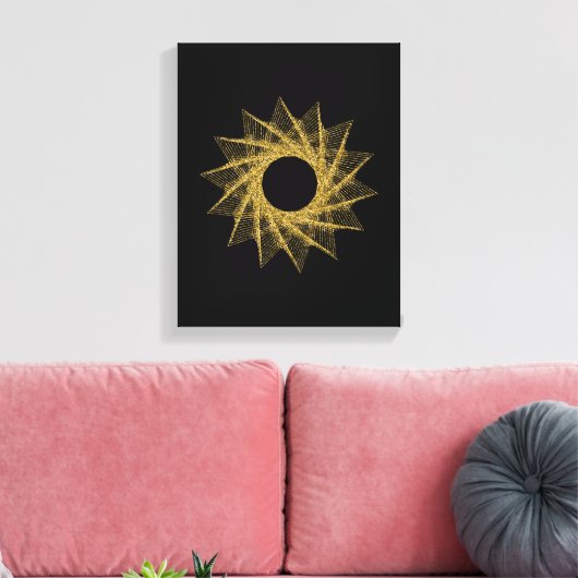 Sacred Geometry-symbool Canvas Afdruk (Insitu (Woonkamer))