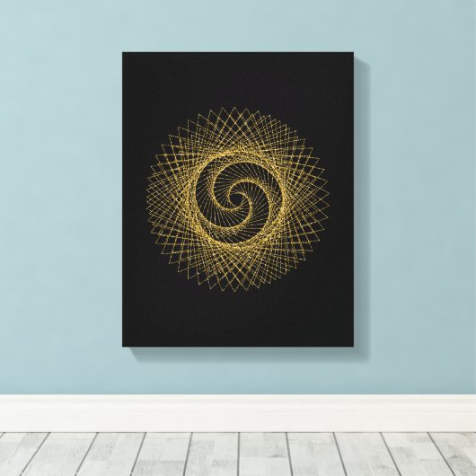 Sacred Geometry-symbool Canvas Afdruk (Insitu (Houten vloer))