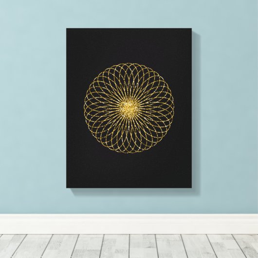 Sacred Geometry-symbool Canvas Afdruk (Insitu (Houten vloer))