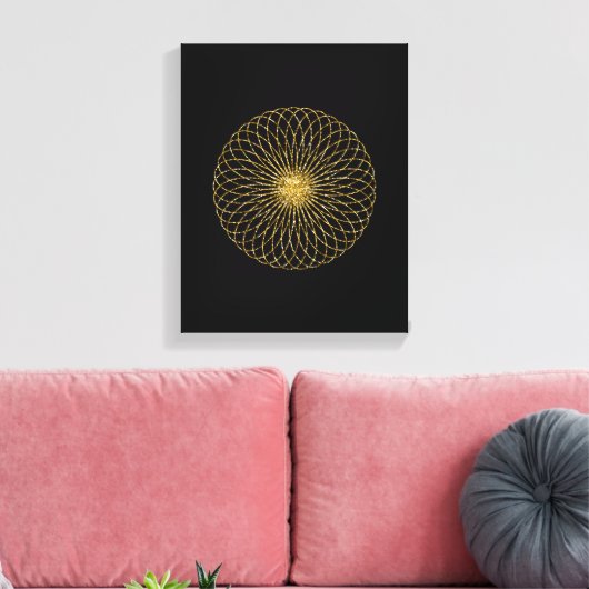 Sacred Geometry-symbool Canvas Afdruk (Insitu (Woonkamer))
