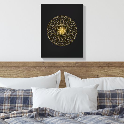 Sacred Geometry-symbool Canvas Afdruk (Insitu (Slaapkamer))