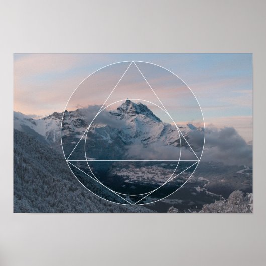 Sacred Geometry vs. The Mountains Poster (Voorkant)
