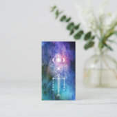 *~* Sacred Geometry Waterverf Aztec Tribal Shaman Visitekaartje (Staand voorkant)