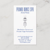 *~* Sacred Geometry Waterverf Aztec Tribal Shaman Visitekaartje (Achterkant)