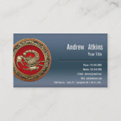 Sacred Golden Scorpion Red Visitekaartje (Achterkant)