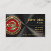 Sacred Golden Scorpion Red Visitekaartje (Achterkant)