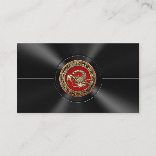 Sacred Golden Scorpion Red Visitekaartje (Voorkant)