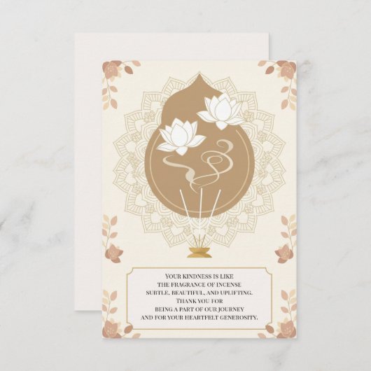 Sacred Gratitude Bedankkaart (Voorkant / Achterkant)
