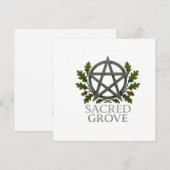 Sacred Grove Pentagram Wiccan Feestdagenkaart (Voorkant / Achterkant)