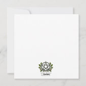 Sacred Grove Pentagram Wiccan Feestdagenkaart (Achterkant)