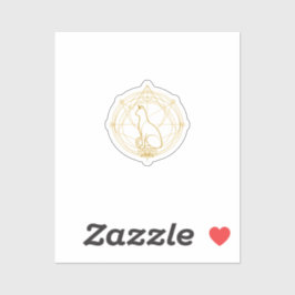 Sacred guardian feline Temporary Tattoos Sticker