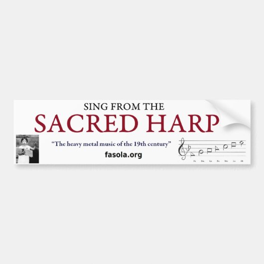 Sacred Harp Bumpersticker (Voorkant)
