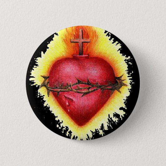 Sacred Heart 2 Ronde Button 5,7 Cm (Voorkant)