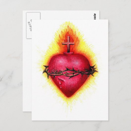 Sacred Heart Briefkaart (Voorkant / Achterkant)