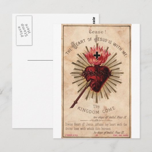 Sacred Heart Briefkaart (Voorkant / Achterkant)